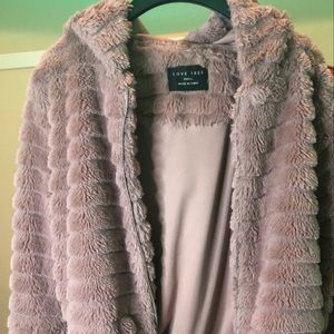Fluffy pink jacket